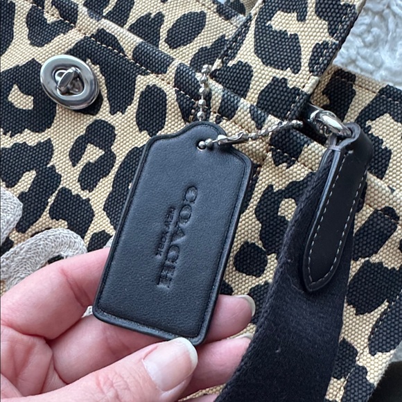 Coach Leopard Canvas Tote - Picture 7 of 8